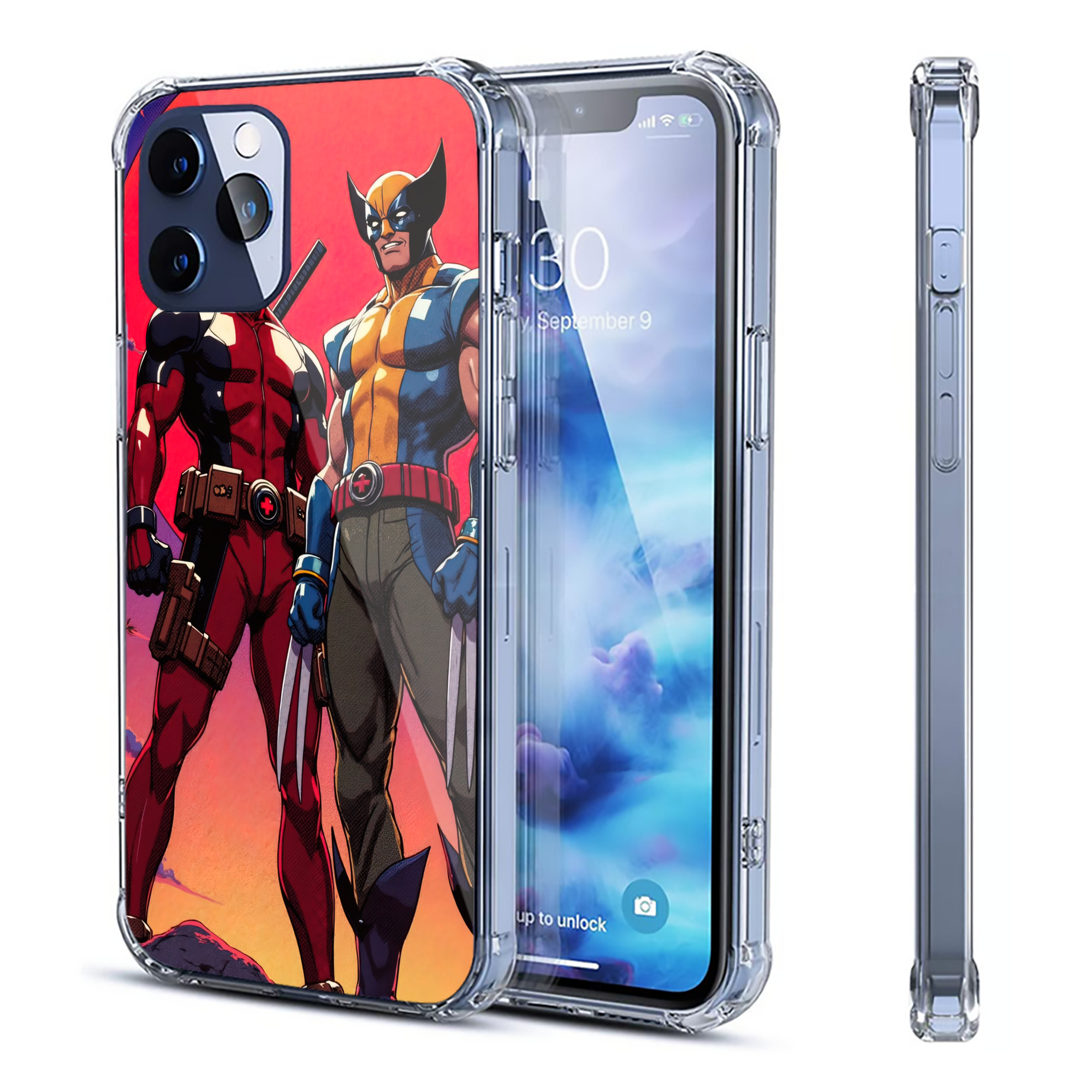 （画像用） Deadpool デッドプール 【iPhone 12シリーズ対応】透明スマホケース（クリアソフトケース）